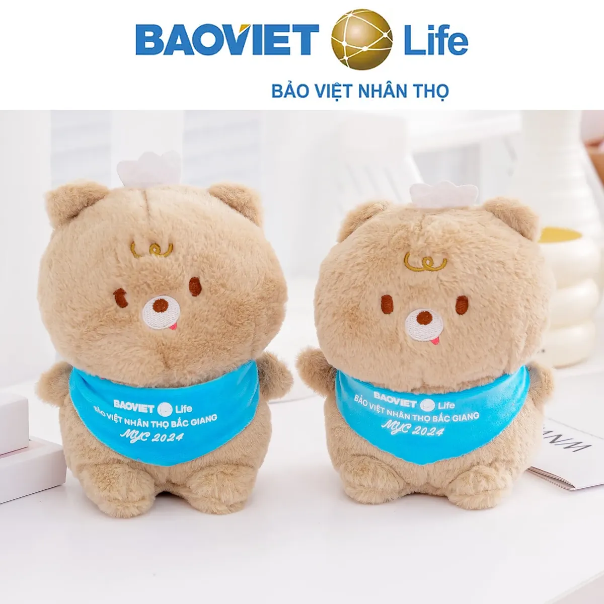 Gấu yếm in logo - Tổng Công ty Bảo Việt Nhân thọ