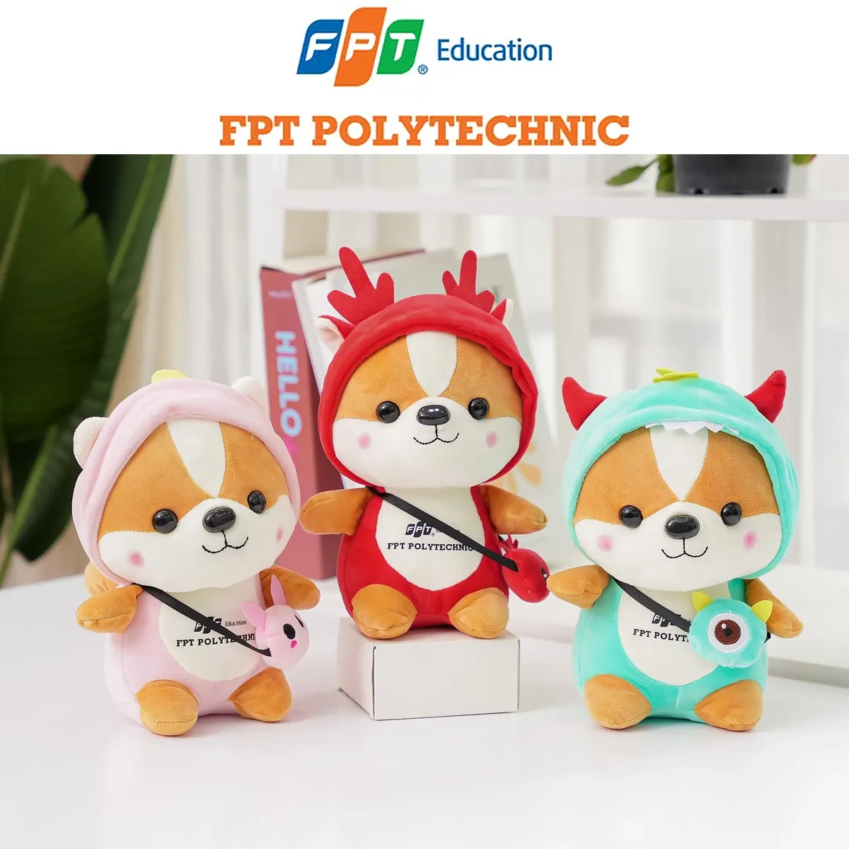 Shiba hoodie in logo - Cao đẳng FPT Polytechnic