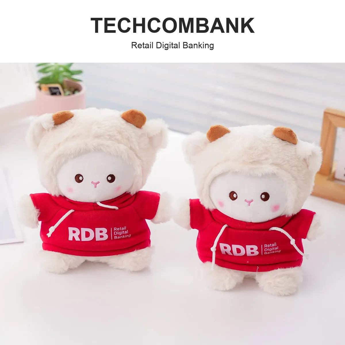 Cừu hoodie RDB in logo - Ngân hàng Techcombank