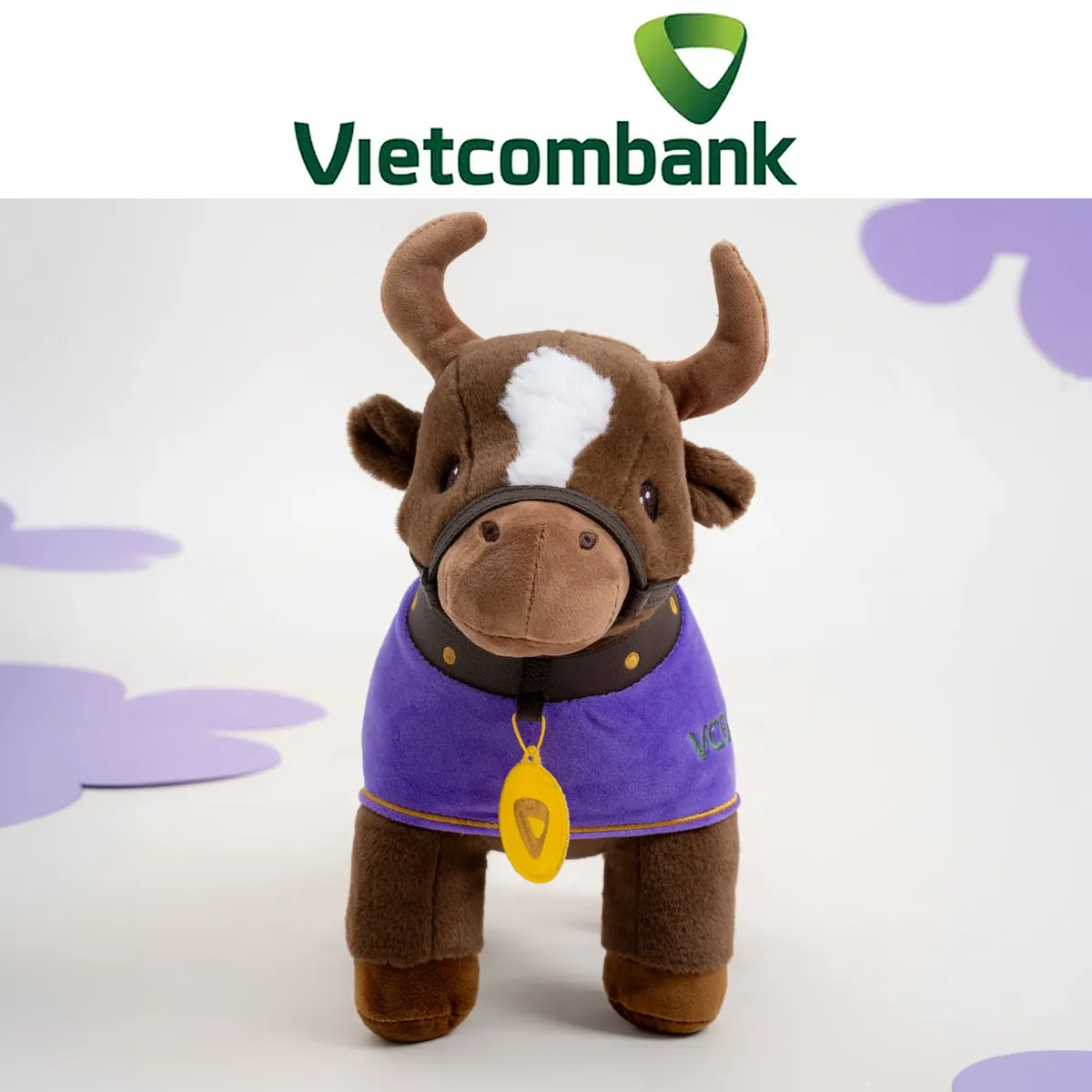 Linh vật trâu áo choàng logo - Ngân hàng Vietcombank