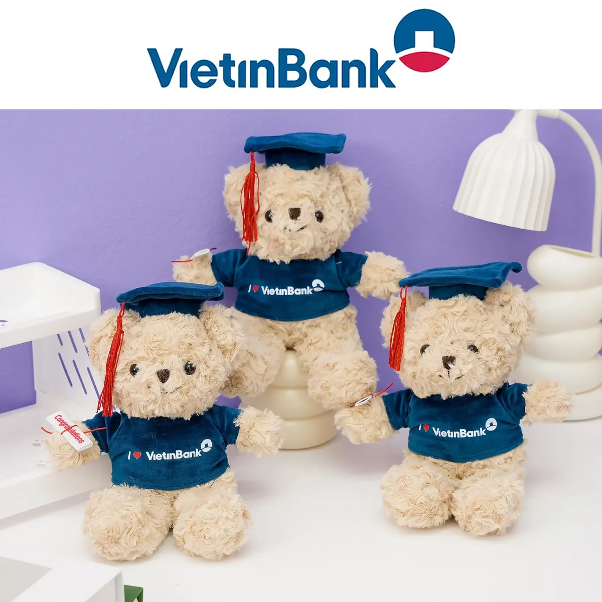 Gấu tốt nghiệp áo logo VietinBank