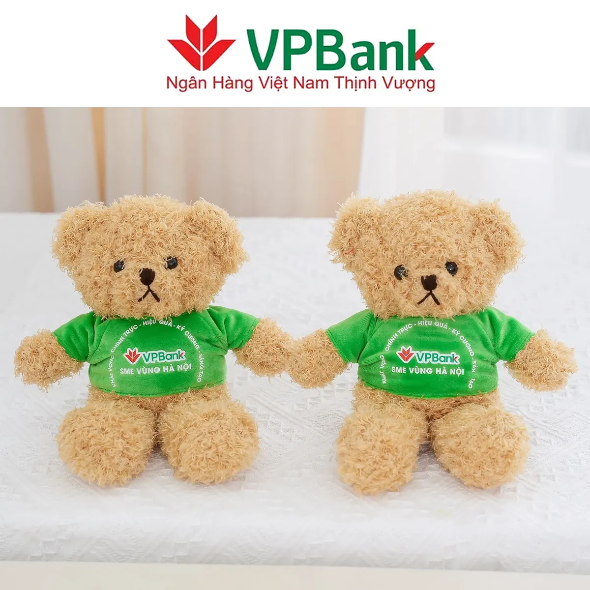 Teddy áo thêu logo VPBank