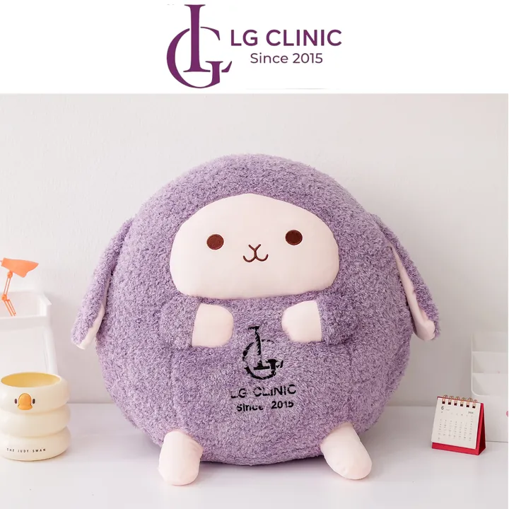 Thỏ tròn in logo - LG Clinic
