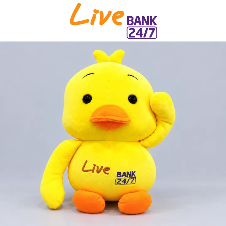 Linh vật vịt vàng - Live Bank 24/7