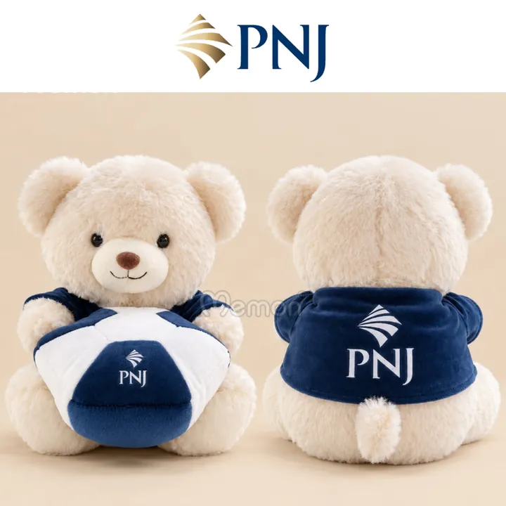 Teddy áo thêu logo PNJ
