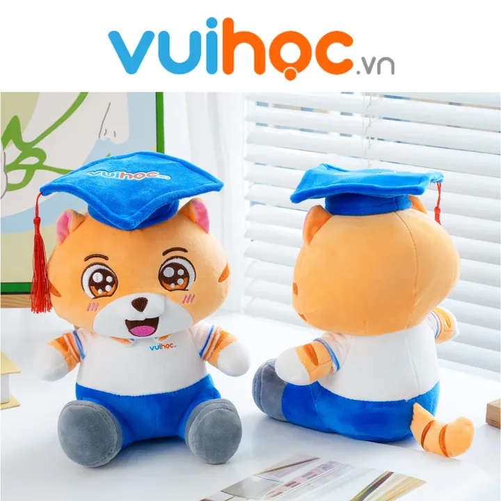 Linh vật mèo tốt nghiệp - Vuihoc.vn