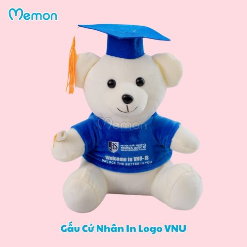 Gấu Cử Nhân In Logo VNU