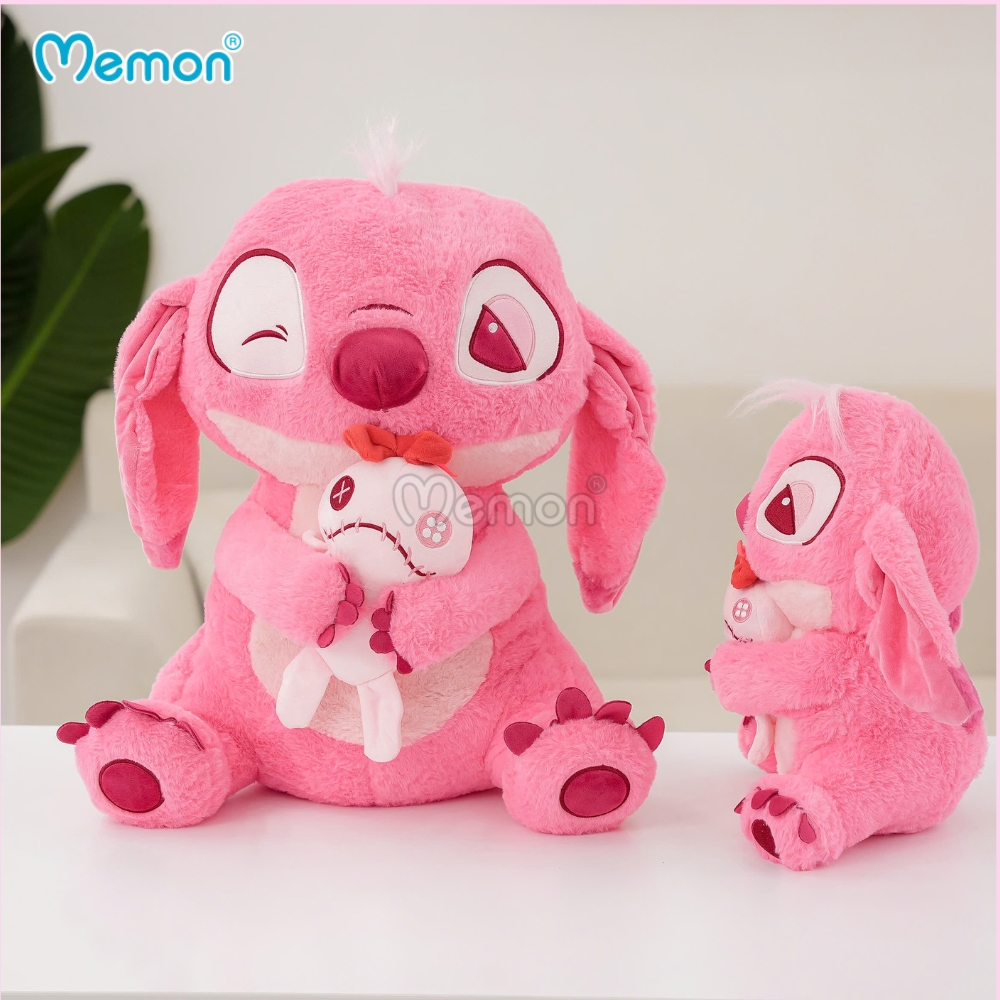 Gấu Bông Stitch Hồng Ôm Quái Vật Scrump