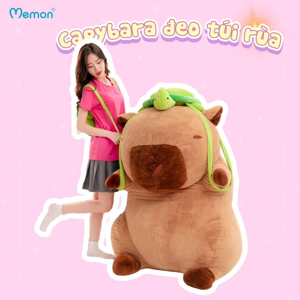 Gấu Bông Capybara Đeo Túi Rùa