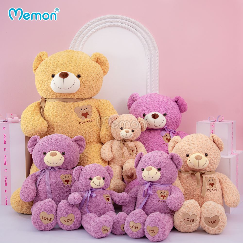 Teddy Mặt Gấu Ôm Tim – Tình yêu ngọt ngào