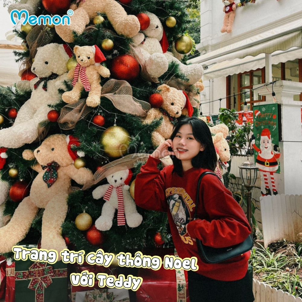 Cây Thông Noel Với Gấu Teddy