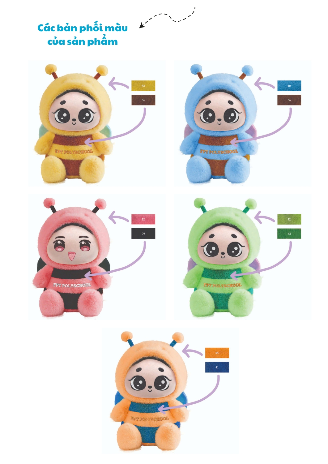 Thông tin thiết kế thú Nhồi Bông Ong Polly