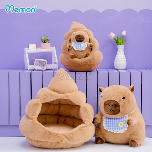 Gấu Bông Capybara Đeo Yếm Làm Tổ Nâu
