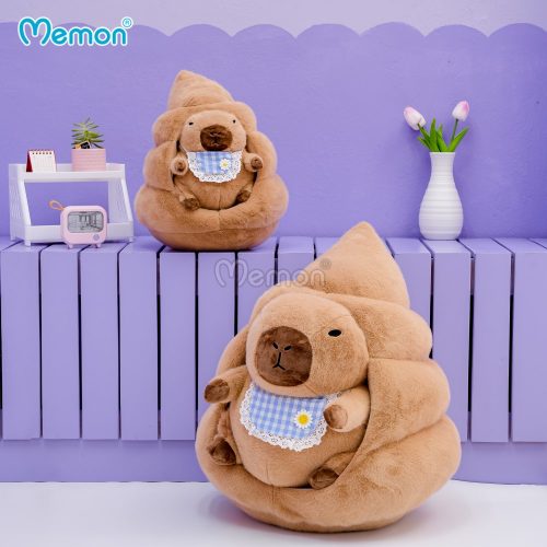 Gấu Bông Capybara Đeo Yếm Làm Tổ Nâu