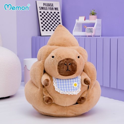 Gấu Bông Capybara Đeo Yếm Làm Tổ Nâu