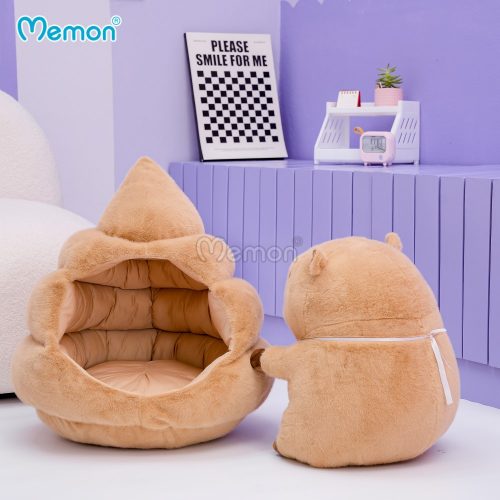 Gấu Bông Capybara Đeo Yếm Làm Tổ Nâu