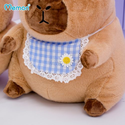 Gấu Bông Capybara Đeo Yếm Làm Tổ Nâu