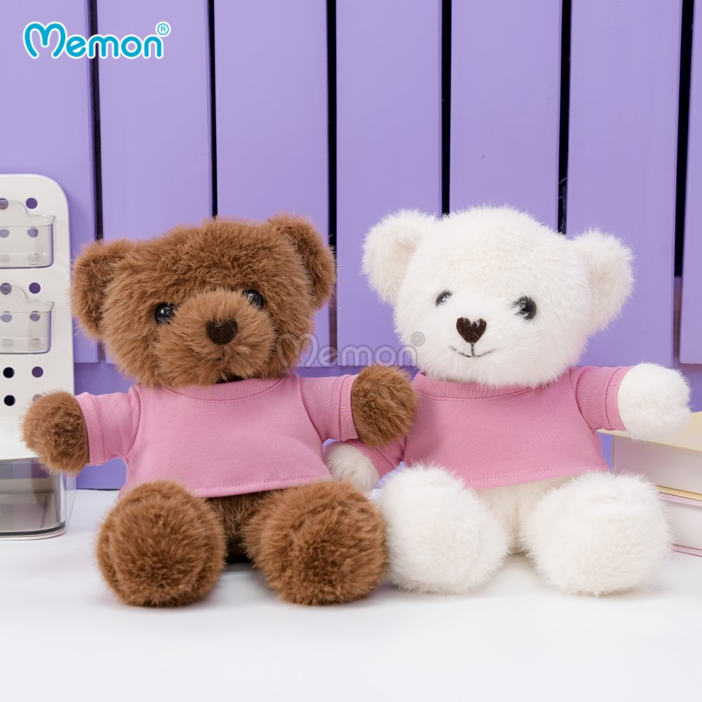 Gấu Bông Lông Thỏ Áo Cotton