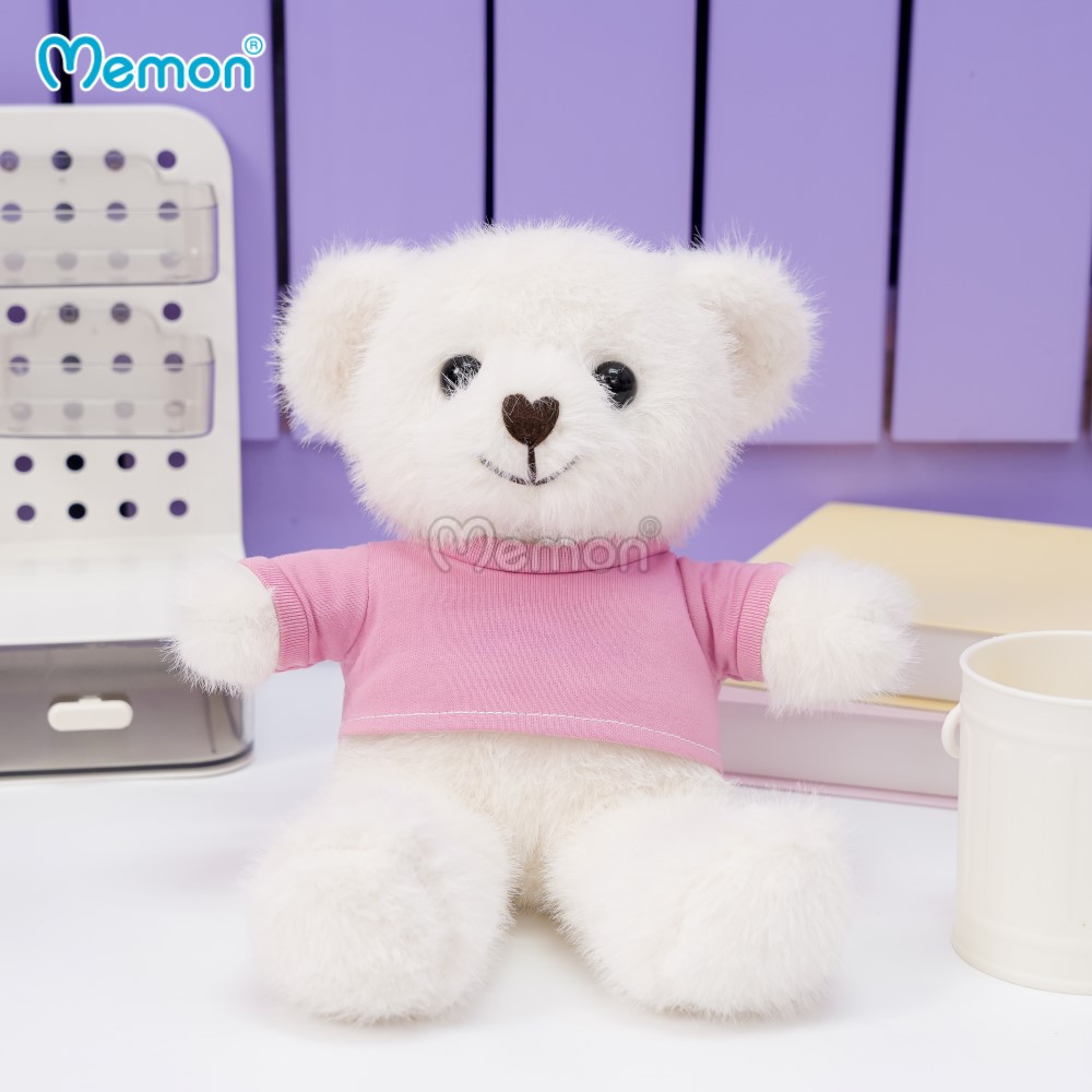 Gấu Bông Lông Thỏ Áo Cotton