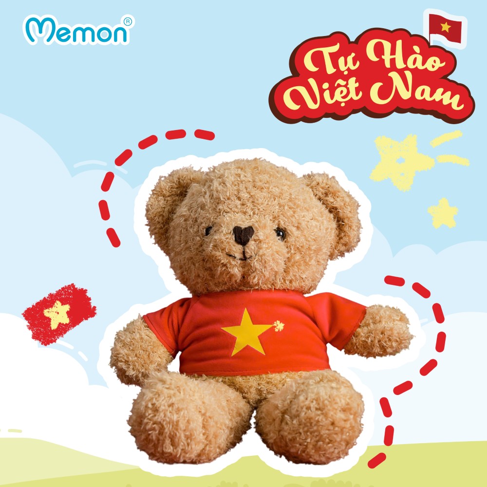Teddy Head Áo Cờ Đỏ