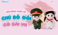 Thiết Kế Gấu Bông Theo Yêu Cầu – Chú Bộ Đội và Cô Gái Việt Nam Mừng Lễ Quốc Khánh