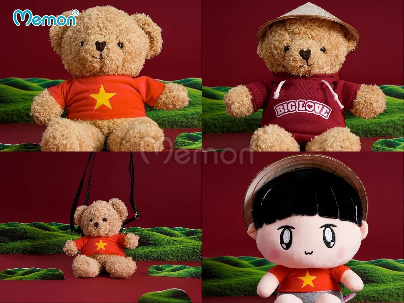 Gấu bông 2/9 mặc áo thương hiệu