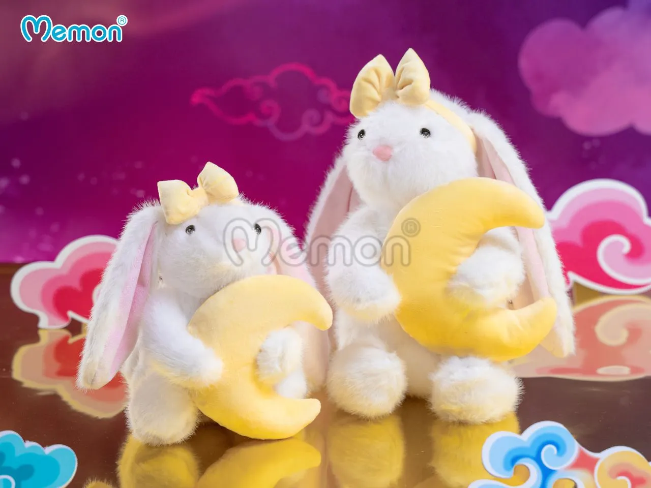 Gấu bông thỏ ôm trăng