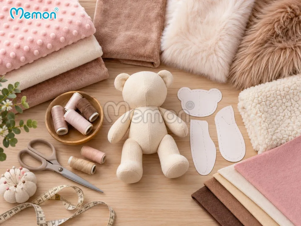 So sánh vải lông ngắn và lông dài may gấu bông